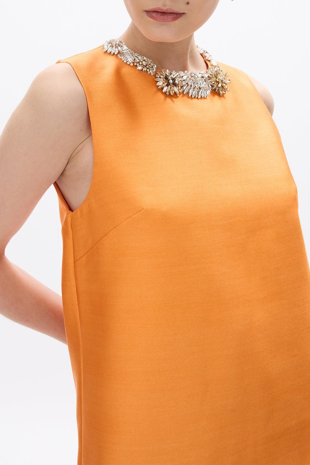 Ludovica Shift Dress-ORANGE-2-CLOTHINGDRESSGOWN-RACHEL GILBERT