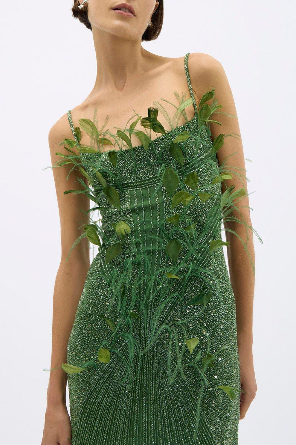 green emerald velvet dress Kaito Dress main image 1