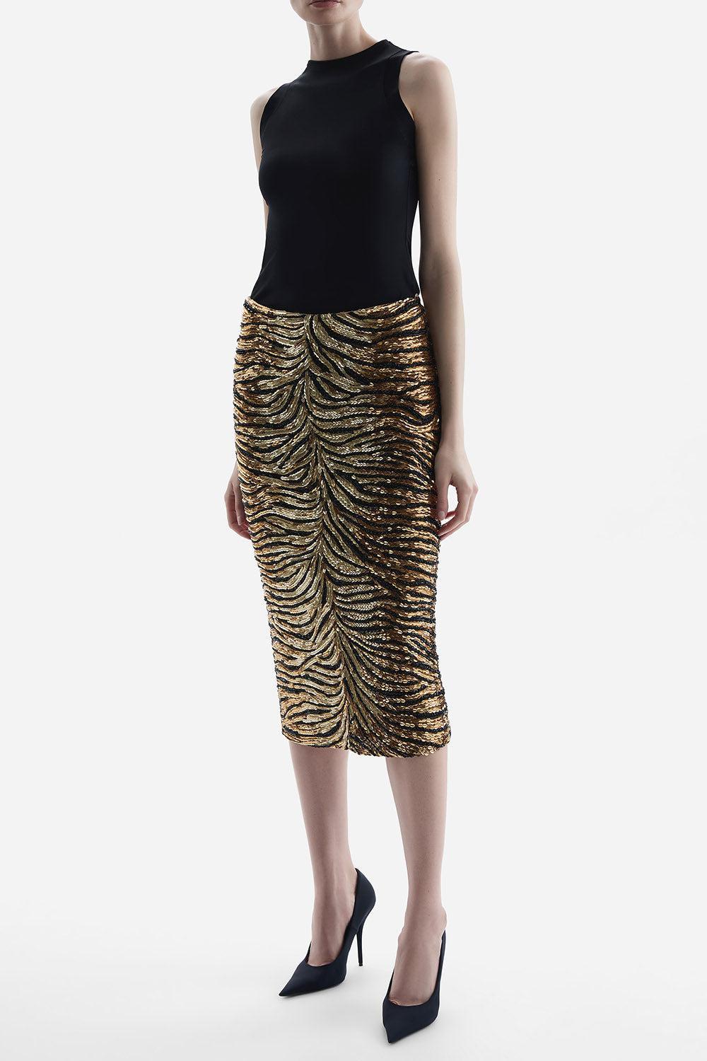  Maison Sequin Skirt-GOLD-4-CLOTHINGSKIRTEVENING-RACHEL GILBERT 