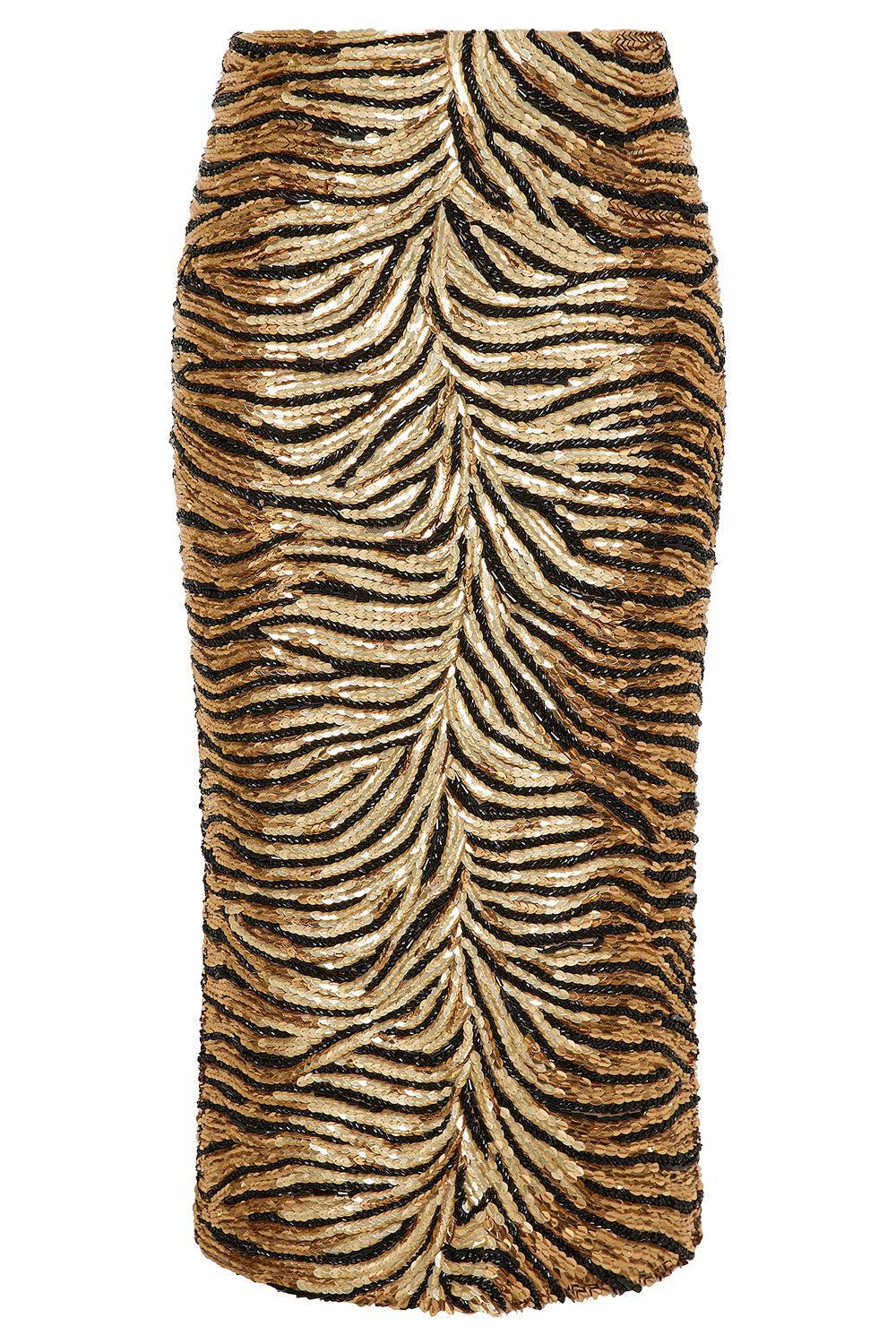 Maison Sequin Skirt-ANIMAL-4-CLOTHINGSKIRTEVENING-RACHEL GILBERT