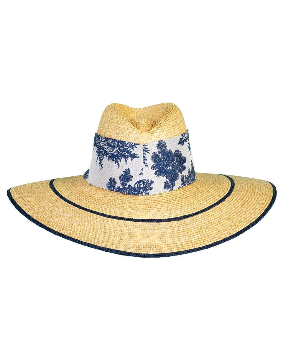 RAFFAELLO BETTINI-Woven Straw Hat with Trim-