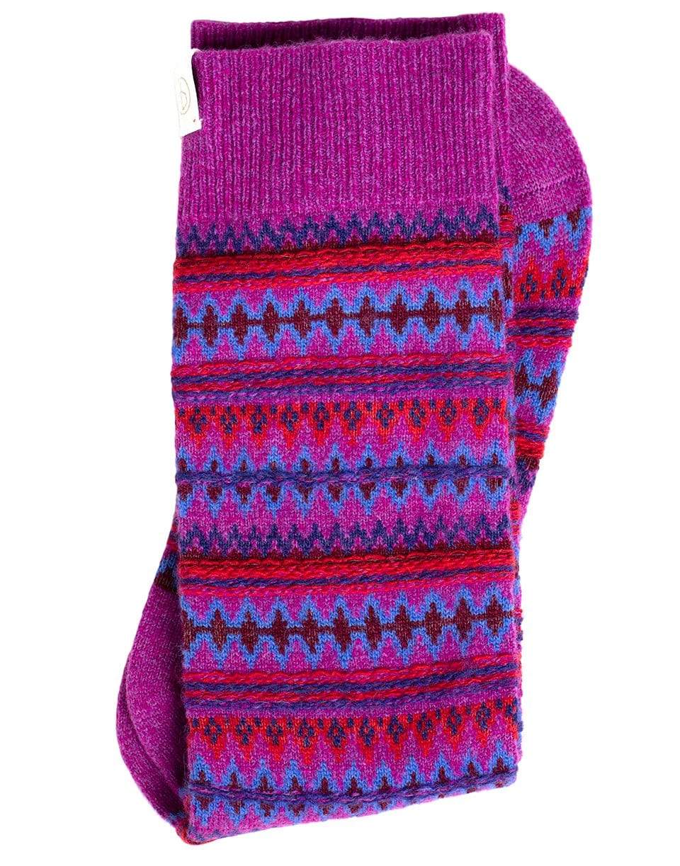 RAG & BONE-Fair Isle Sock - Purple-MULTI