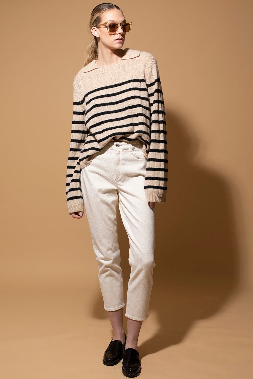 RAG & BONE-Nina High-Rise Ankle Cigarette Jeans - Ecru-