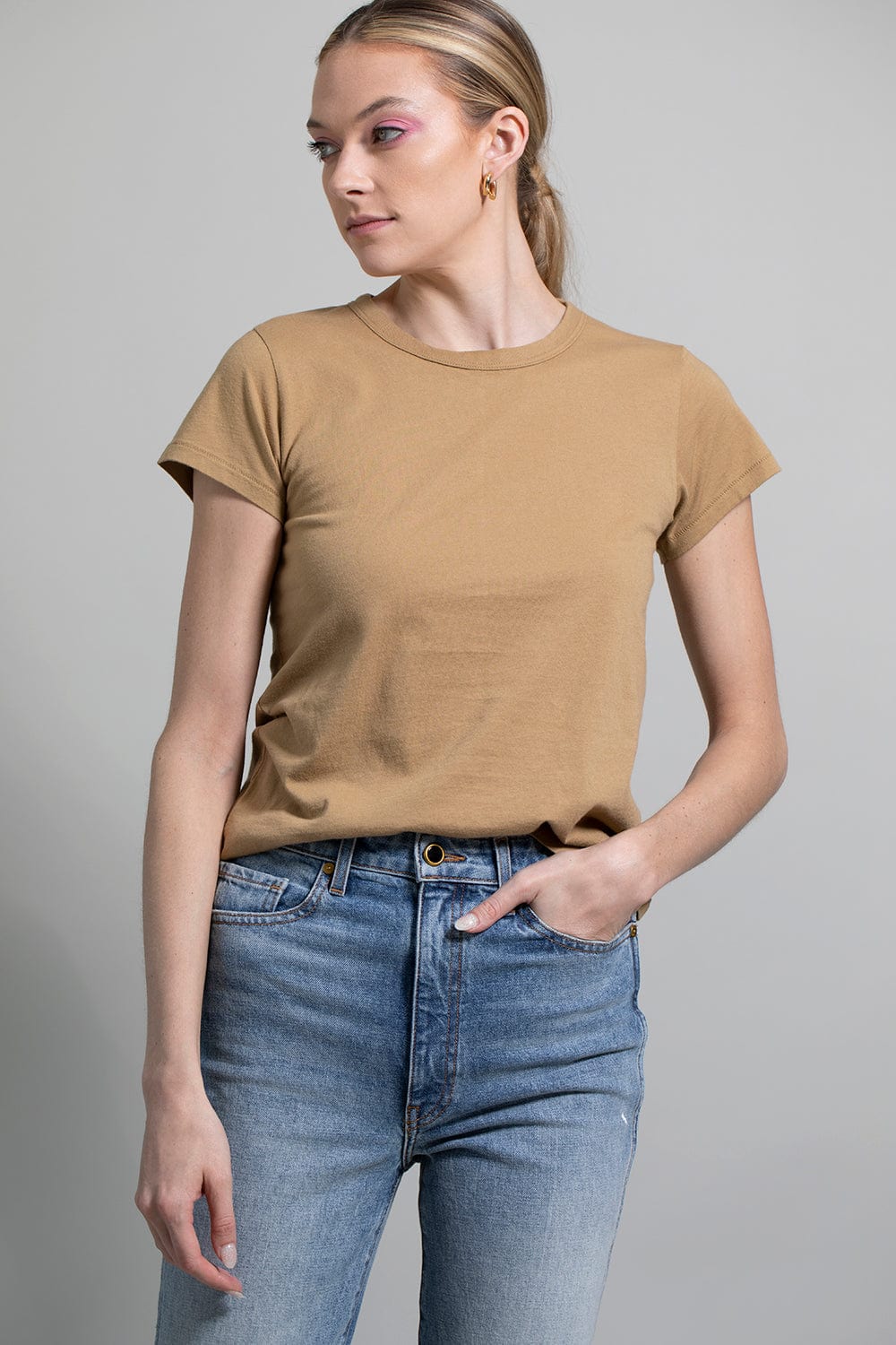 RAG & BONE-Garment Dye Tee - Beige-