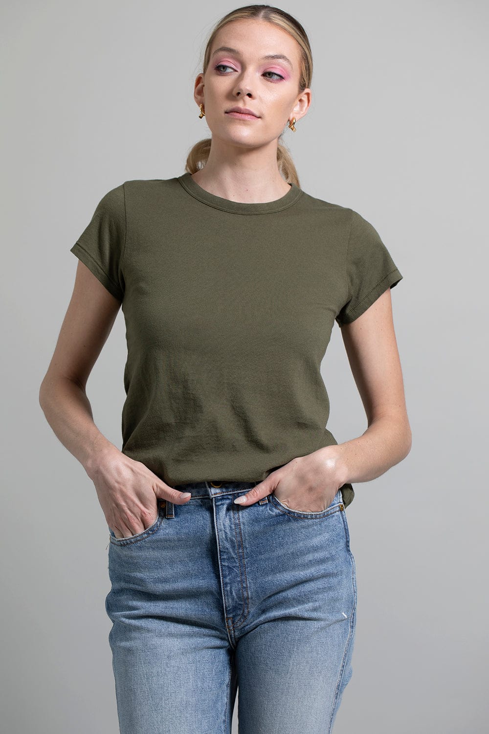 RAG & BONE-Garment Dye Tee - Olive-