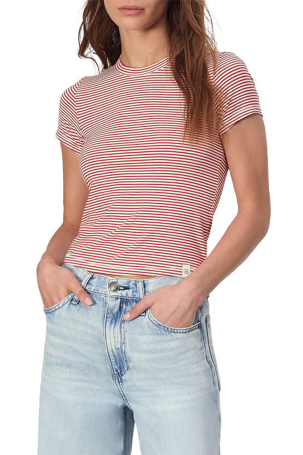 RAG & BONE-Luca Baby Tee - Red Ivory-