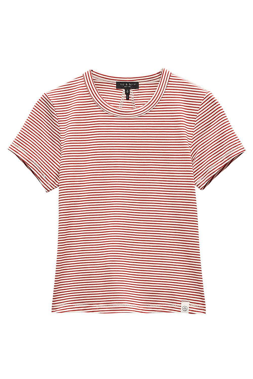 RAG & BONE-Luca Baby Tee - Red Ivory-