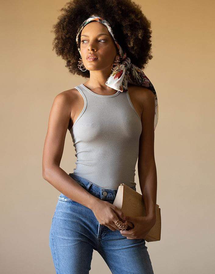 RAG & BONE-The Essential Rib Tank - Grey-