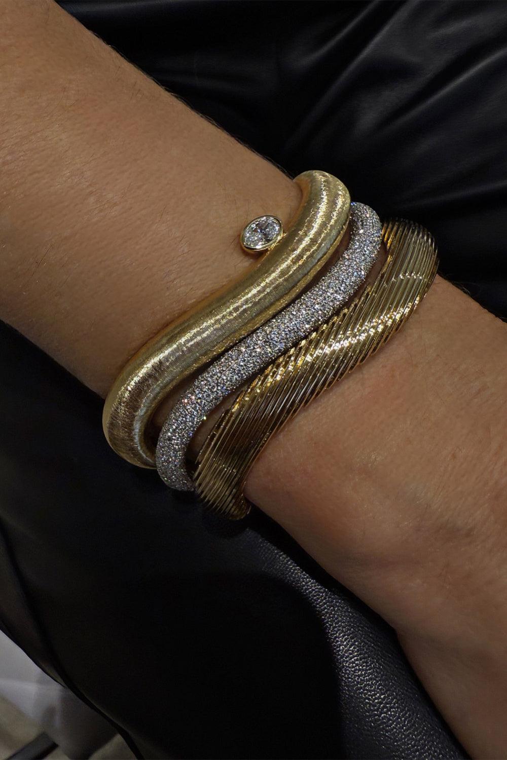 Diamond Oval Illusion Brunch Bracelet-YELLOW GOLD-JEWELRYFINE JEWELBRACELET O-RAINBOW K