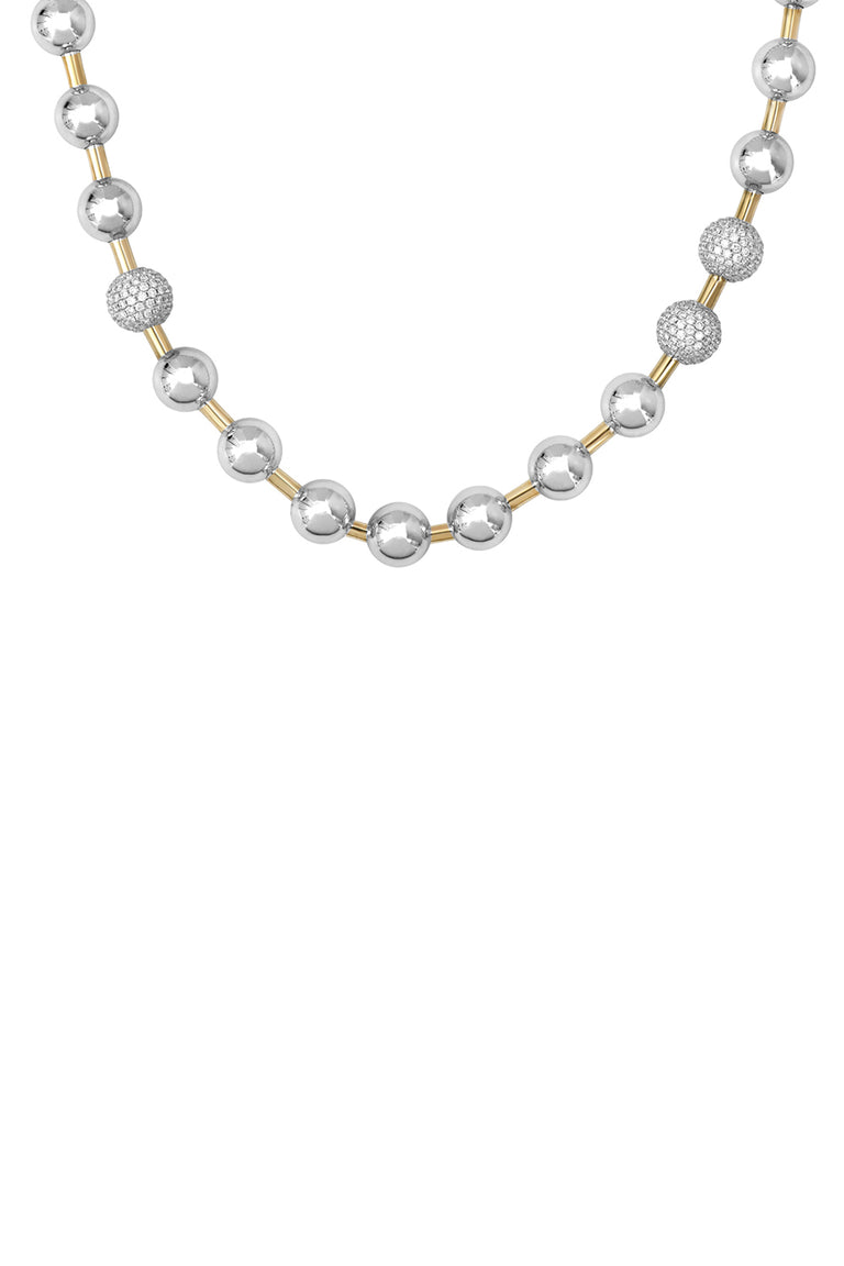 Diamond Ball Chain Necklace