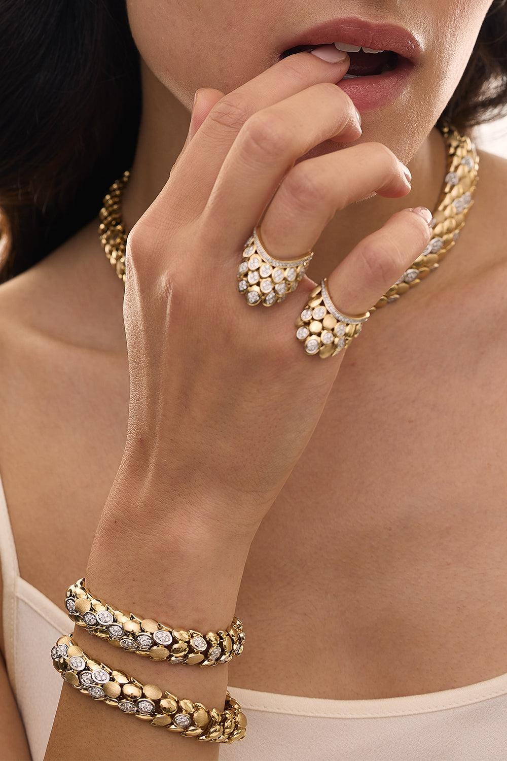 Diamond Blossom Ring-YELLOW GOLD-JEWELRYFINE JEWELRING-RAINBOW K
