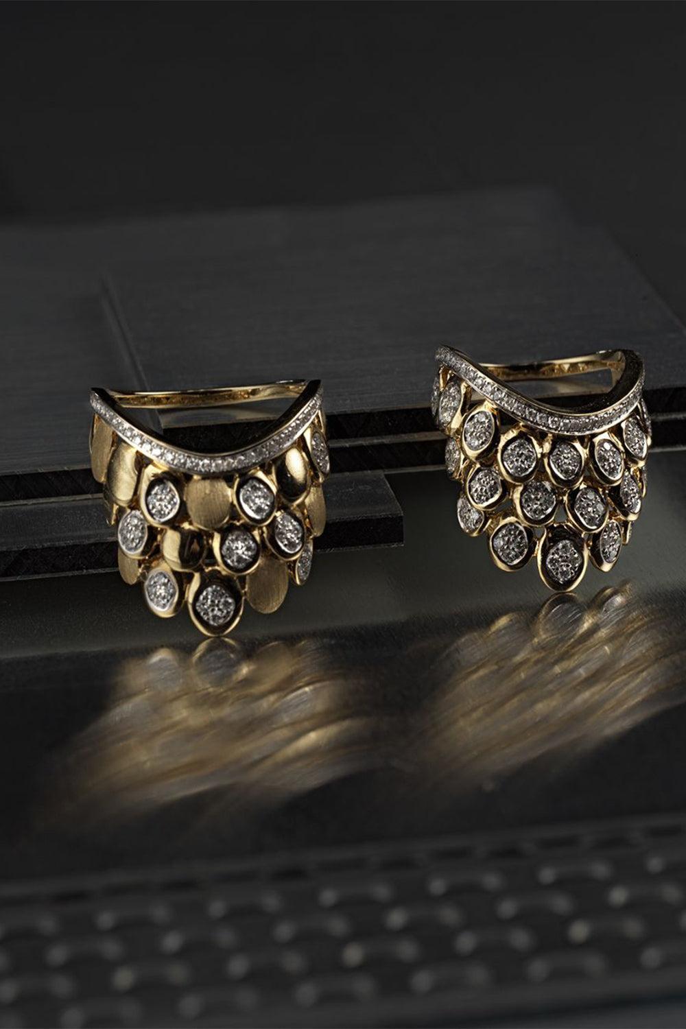 Diamond Blossom Ring-YELLOW GOLD-JEWELRYFINE JEWELRING-RAINBOW K