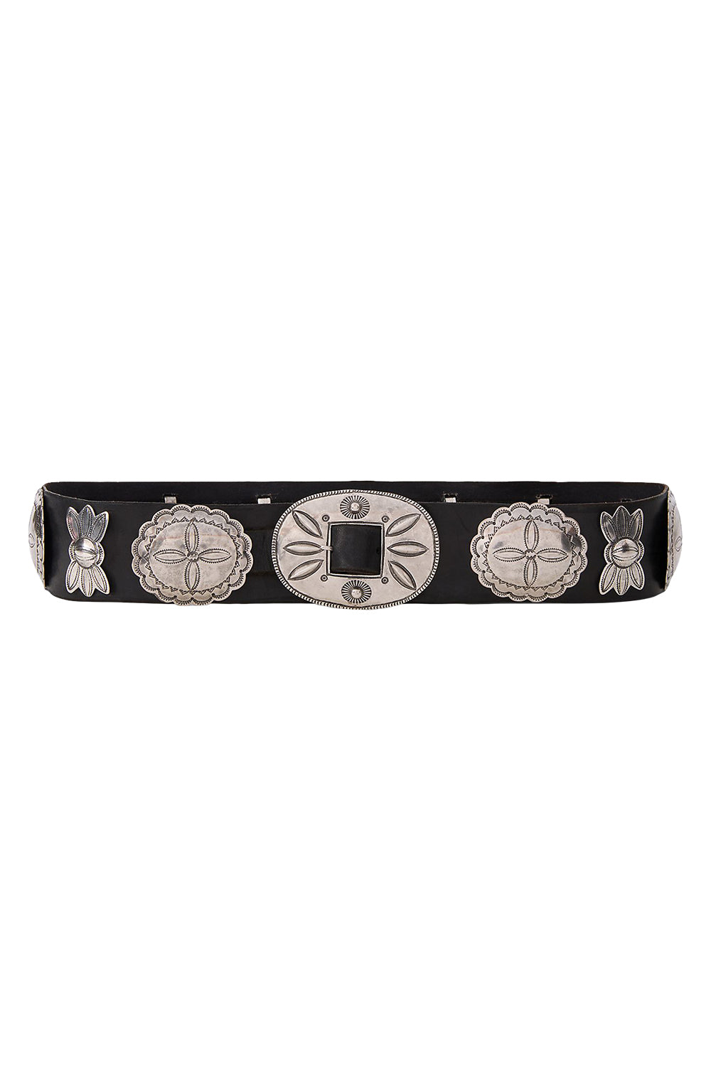  Cast Concho Belt - Black-BLACK-S-ACCESSORIEBELTS-RALPH LAUREN 