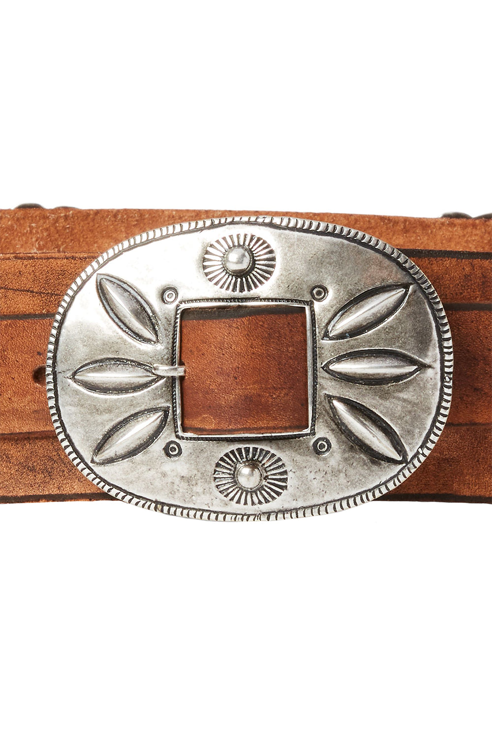 Cast Concho Belt - Brown-BROWN-S-ACCESSORIEBELTS-RALPH LAUREN