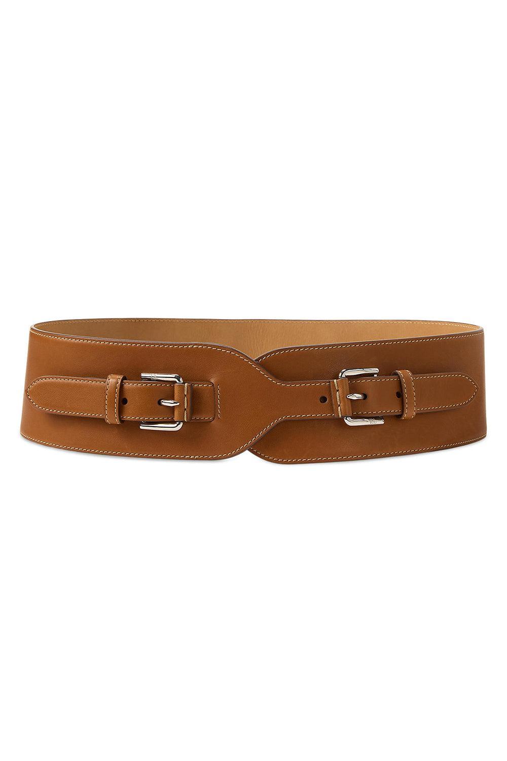 Double-Buckle Wide Waist Belt