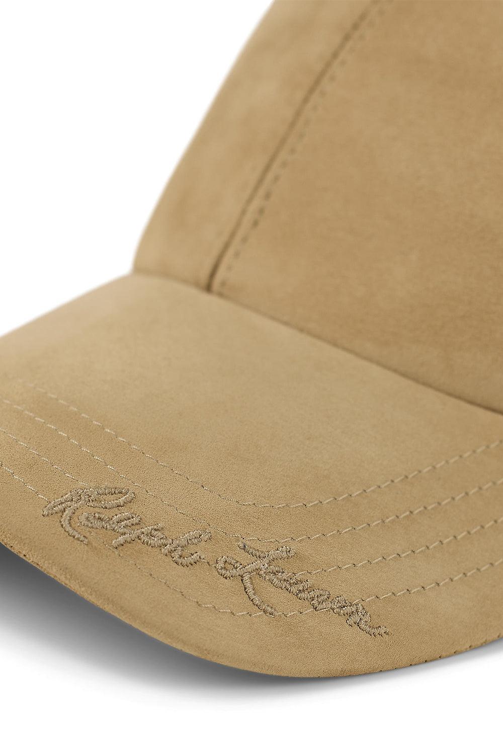 Suede Baseball Cap-TAN-O/S-ACCESSORIEHEADWEAR-RALPH LAUREN