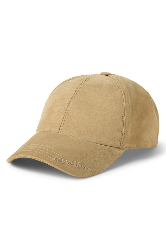 Suede Baseball Cap-TAN-O/S-ACCESSORIEHEADWEAR-RALPH LAUREN