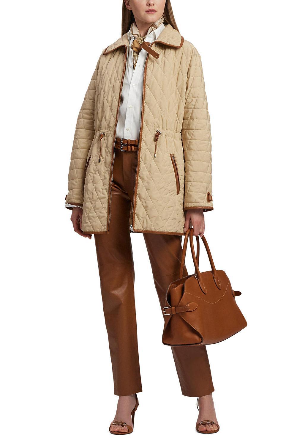 Saundra Quilted Coat-LT TAN-0-CLOTHINGCOATLONG-RALPH LAUREN
