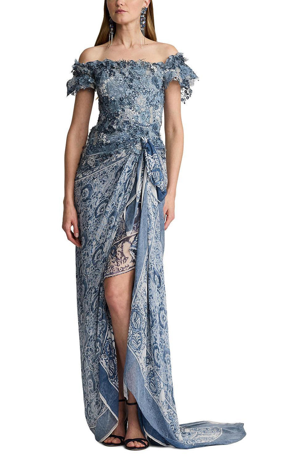 ivanna floral gauze evening dress astr: ivanna dress