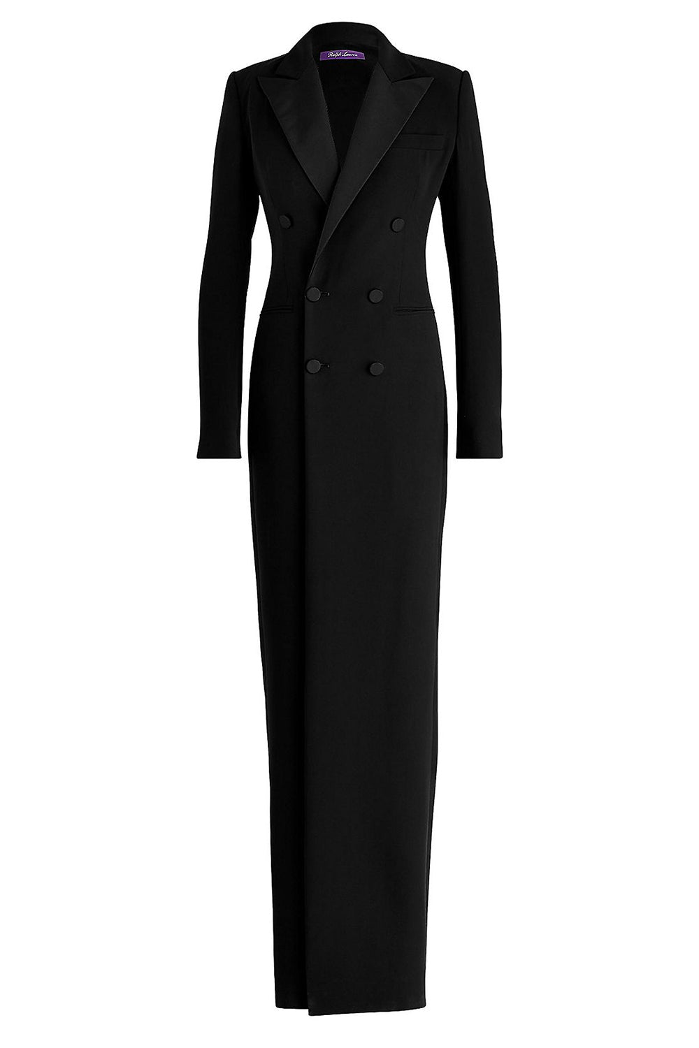 Kristian Silk Tuxedo Dress-BLACK-4-CLOTHINGDRESSCOCKTAIL-RALPH LAUREN