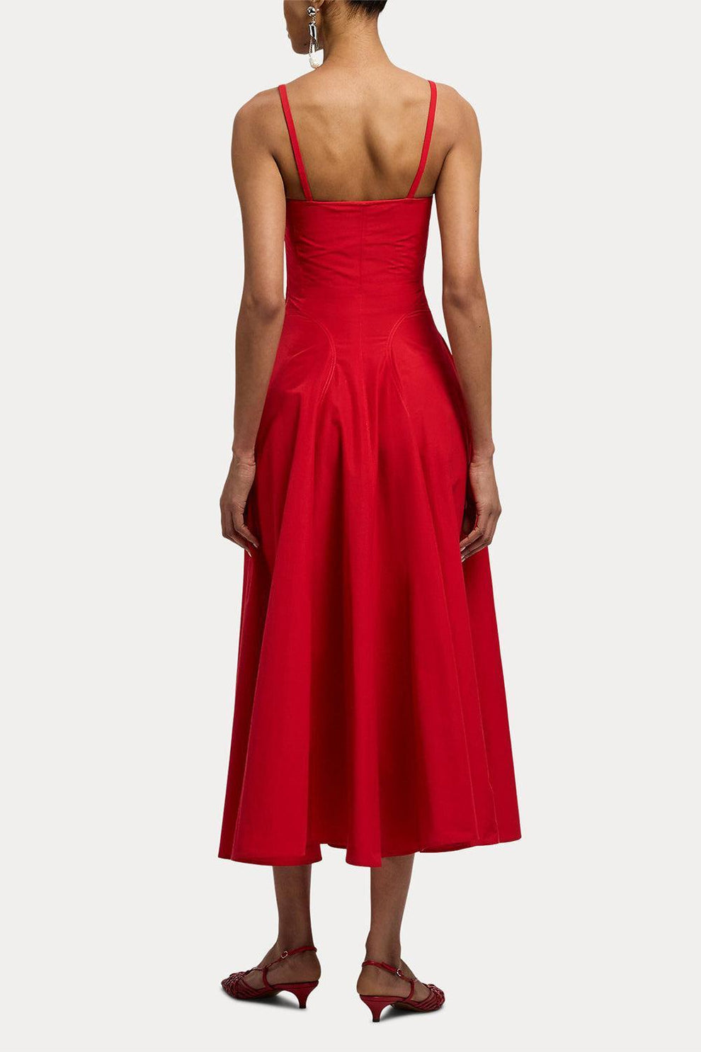 red ralph lauren dress Collection, Marigot cotton-blend midi dress, Women, Red, M, Dresses Day Party Lauren Ralph Lauren Women's Geo-Print