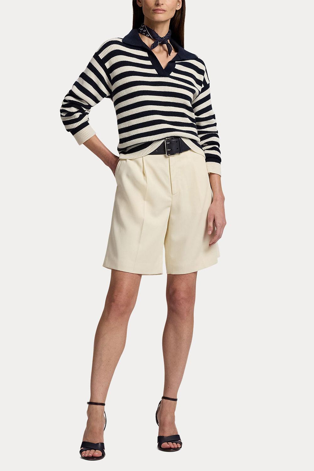 Minetta Wool Gabardine Short-CREAM-0-CLOTHINGPANTSHORT-RALPH LAUREN