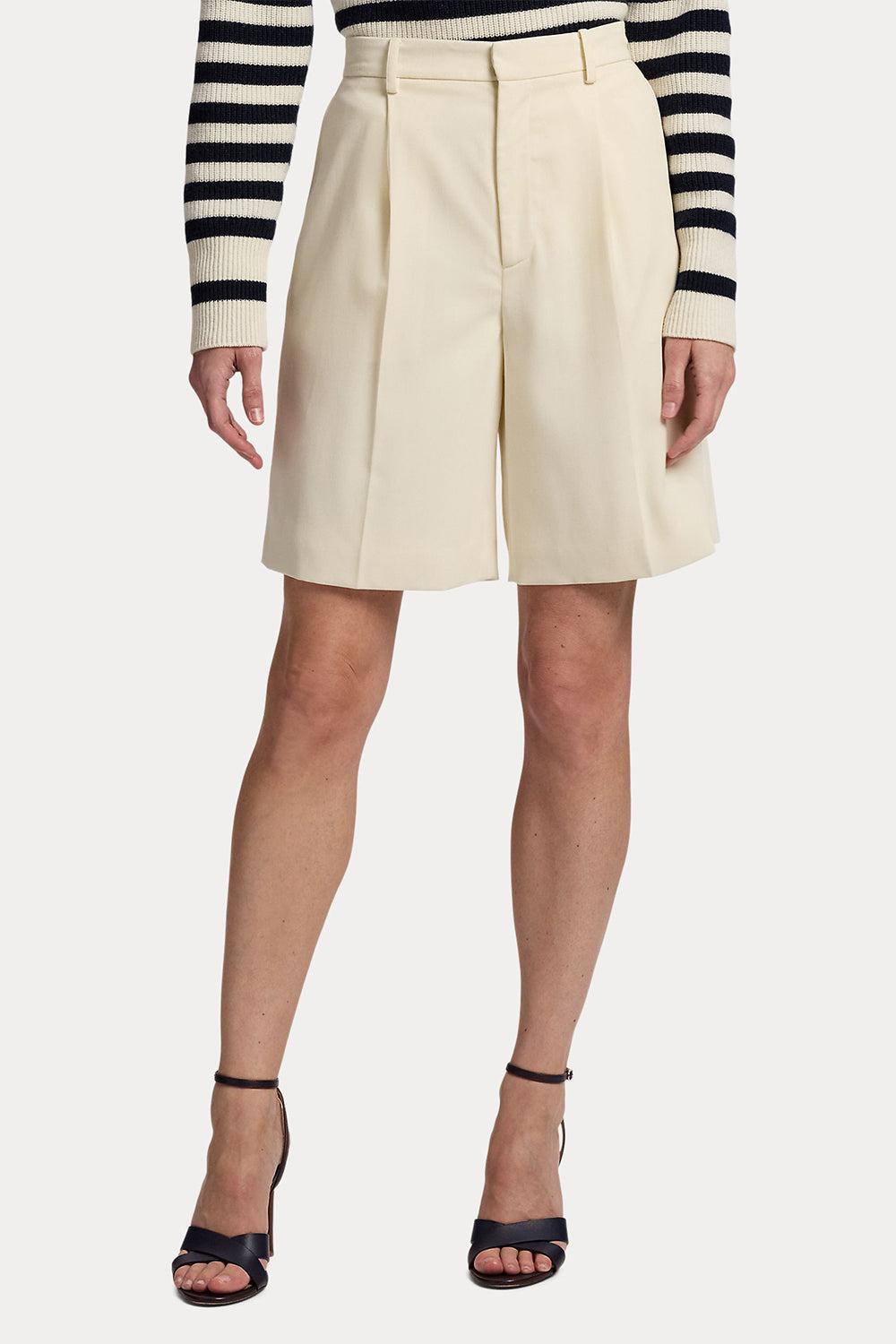 Minetta Wool Gabardine Short-CREAM-0-CLOTHINGPANTSHORT-RALPH LAUREN