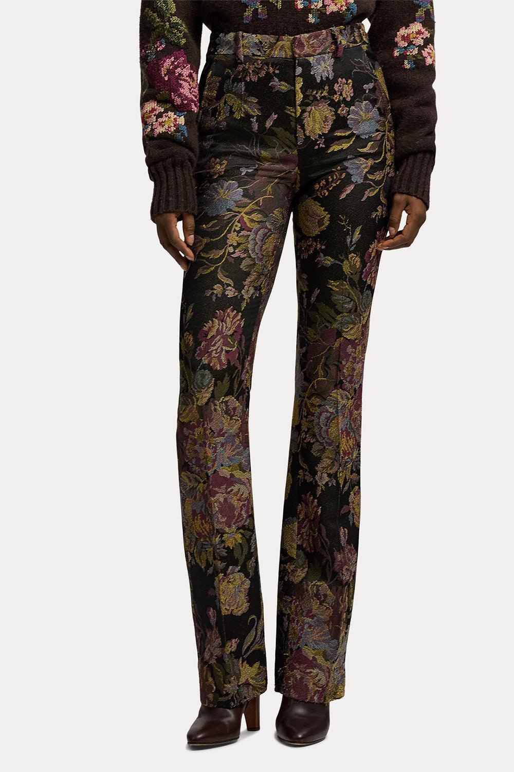 Woven Fluid Tapestry Pant-BROWN-4-CLOTHINGPANTSLIM FIT-RALPH LAUREN