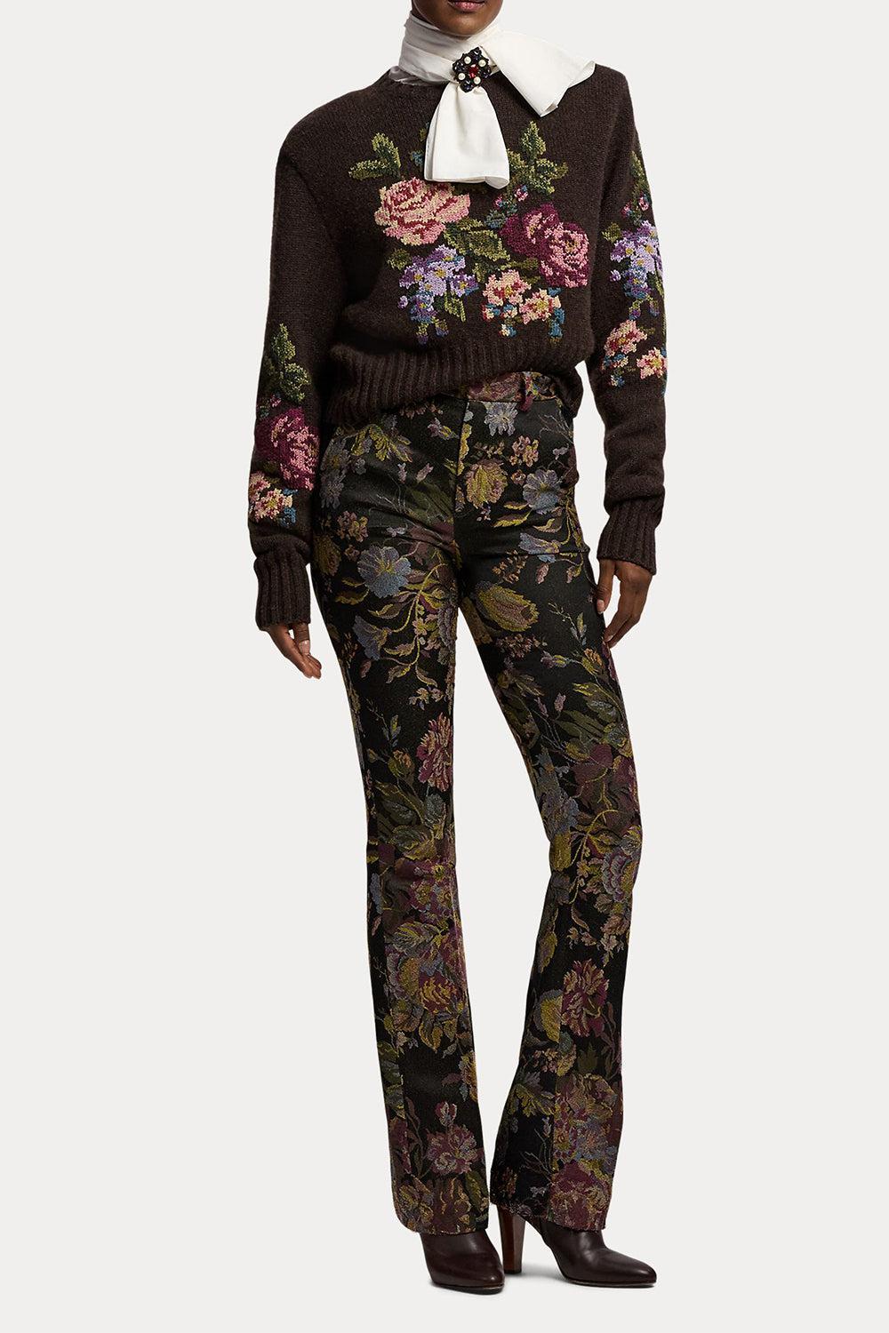 Woven Fluid Tapestry Pant-BROWN-4-CLOTHINGPANTSLIM FIT-RALPH LAUREN