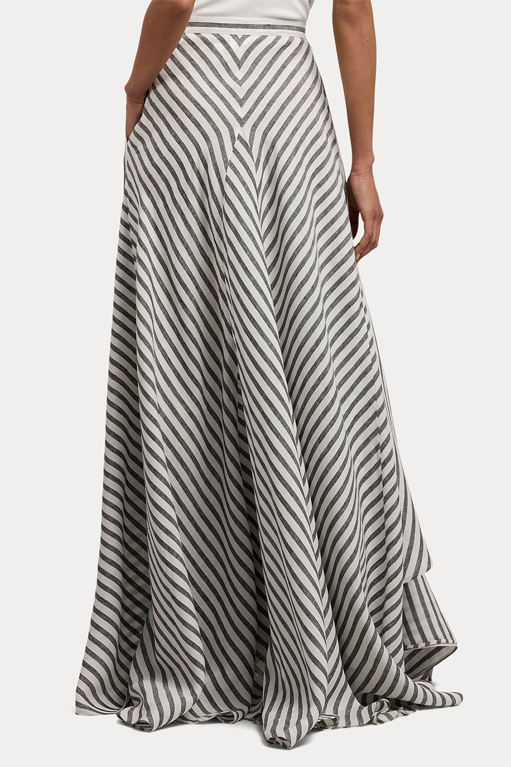 Umbrella Stripe Maxi Skirt-STRIPE-4-CLOTHINGSKIRTMAXI-RALPH LAUREN