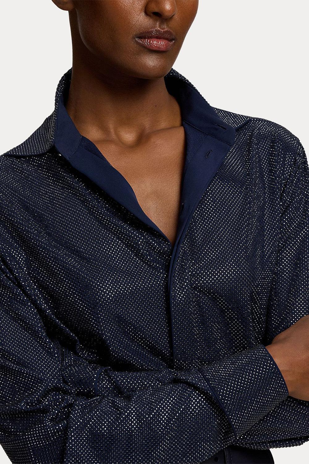 Adrien Relaxed Fit Embellished Shirt-BLUE-2-CLOTHINGTOPBLOUSE-RALPH LAUREN