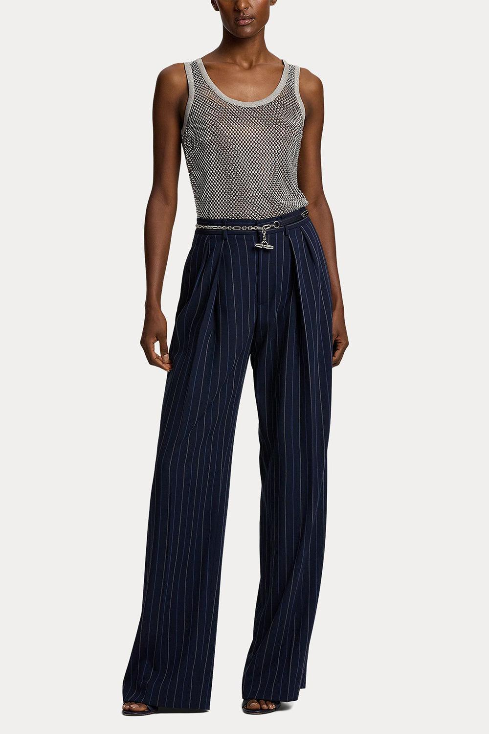 Melony Embellished Mesh Tank Top-SILVER-2-CLOTHINGTOPBLOUSE-RALPH LAUREN