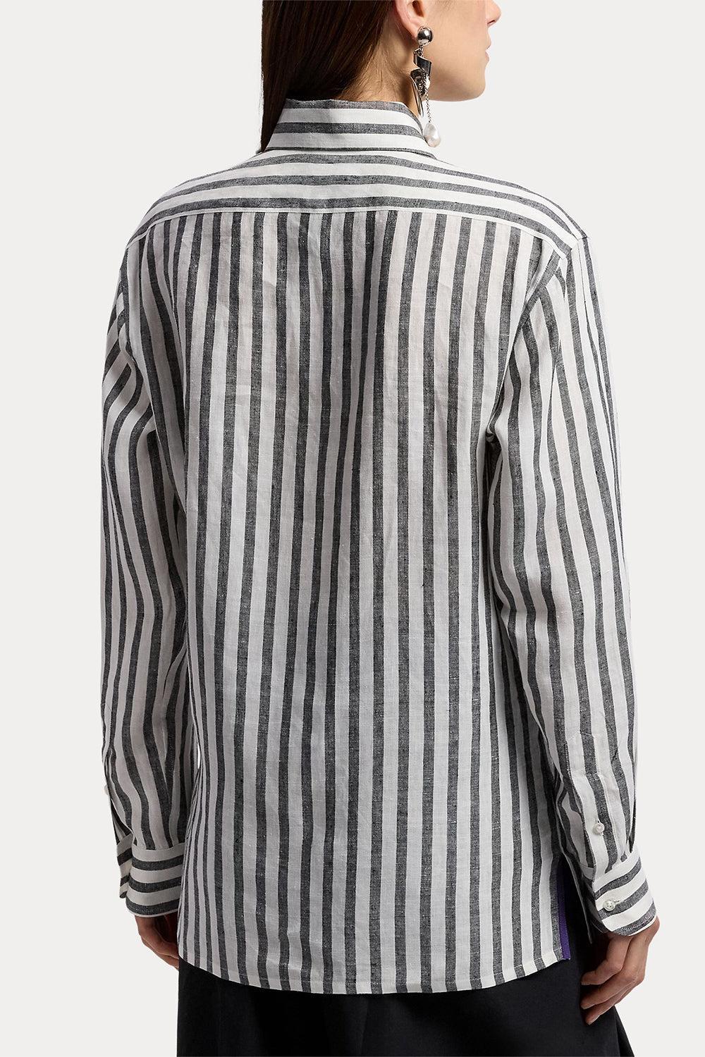 Umbrella Stripe Capri Shirt-STRIPE-0-CLOTHINGTOPBLOUSE-RALPH LAUREN