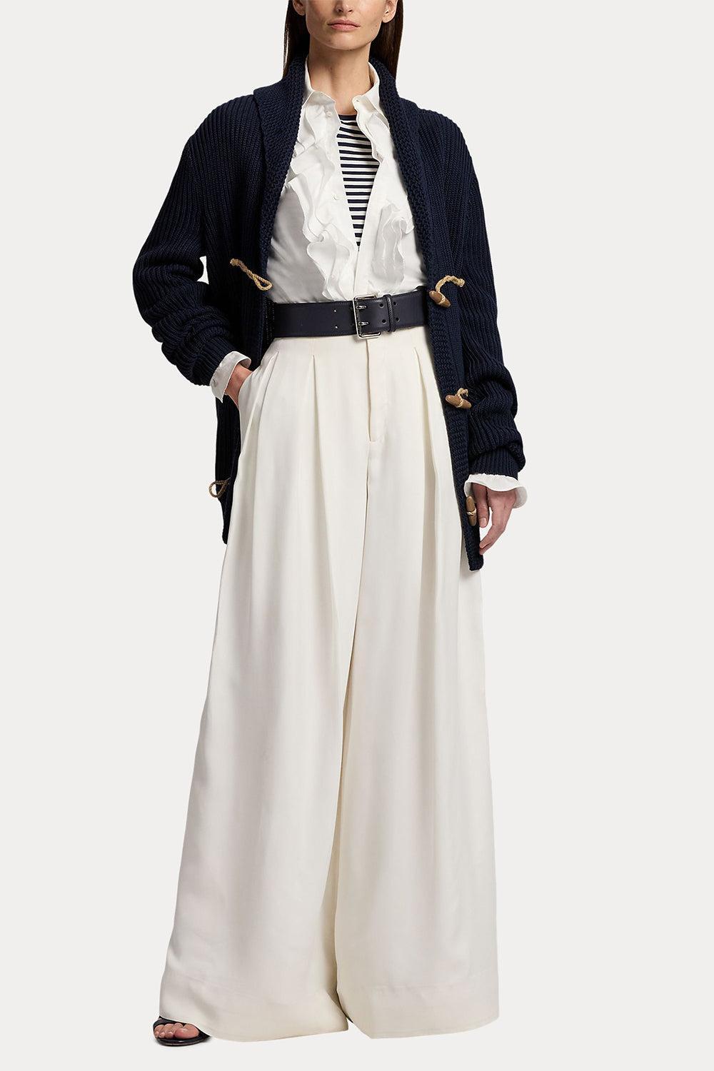 Addison Ruffle-Trim Broadcloth Shirt-WHITE-0-CLOTHINGTOPBLOUSE-RALPH LAUREN
