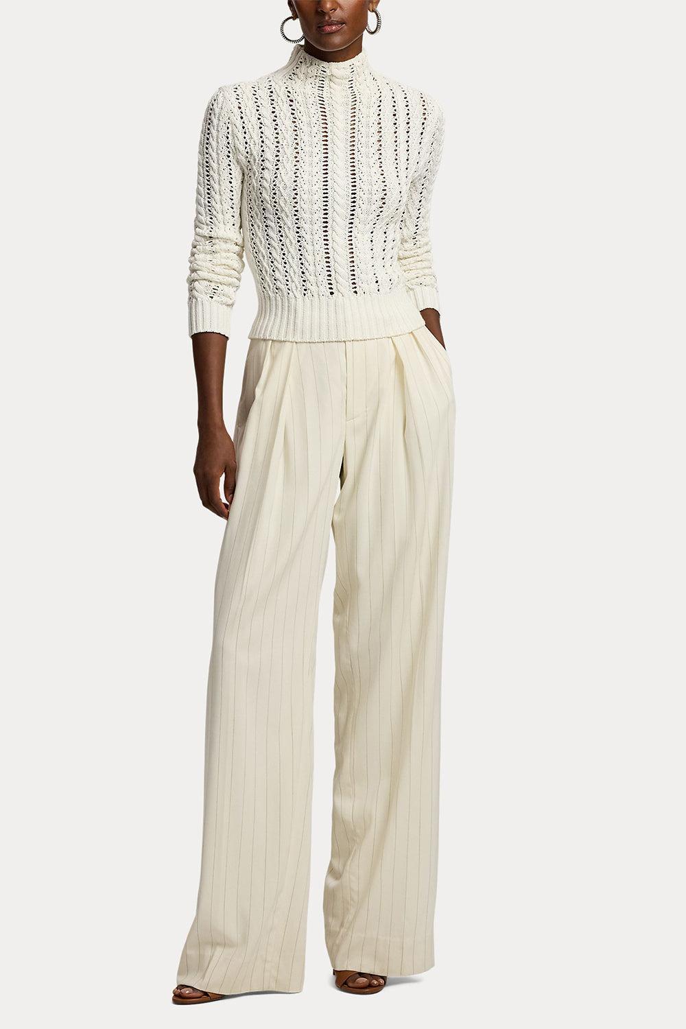 Cotton-Silk Funnelneck Sweater-CREAM-XS-CLOTHINGTOPKNITS-RALPH LAUREN