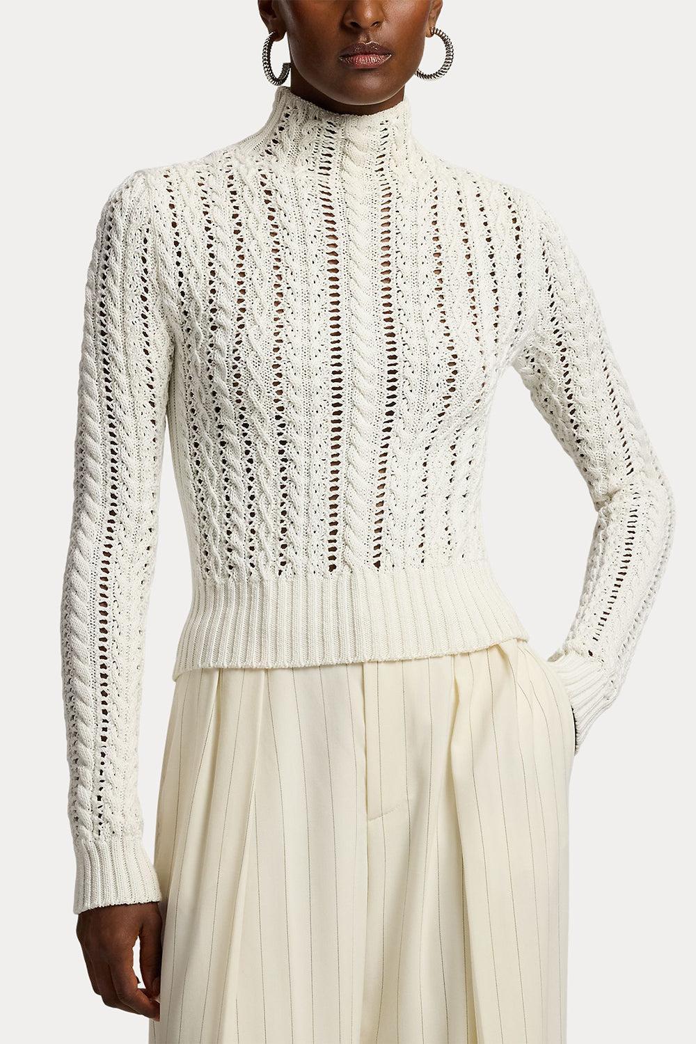 Cotton-Silk Funnelneck Sweater-CREAM-XS-CLOTHINGTOPKNITS-RALPH LAUREN