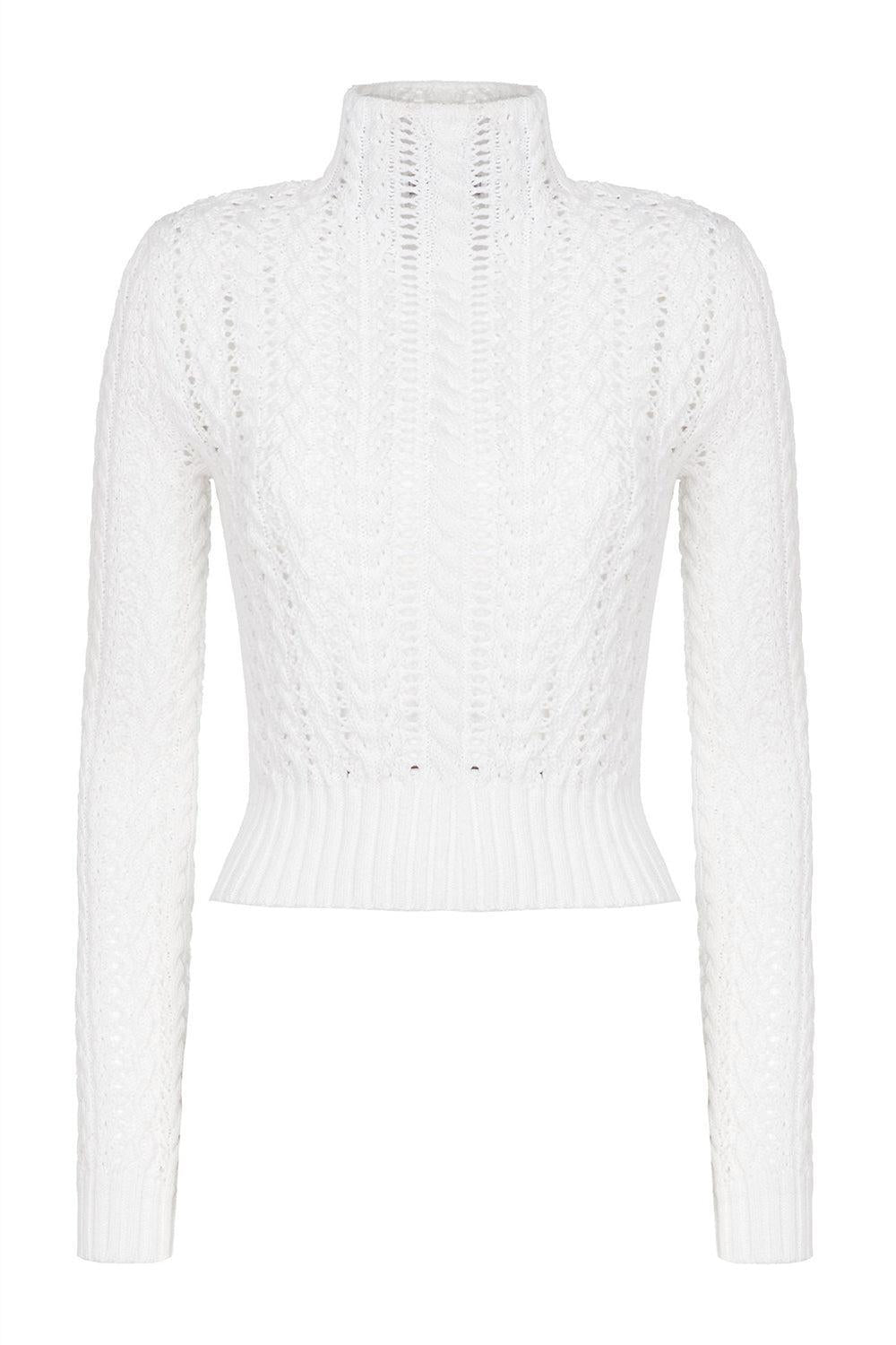 Cotton-Silk Funnelneck Sweater-CREAM-XS-CLOTHINGTOPKNITS-RALPH LAUREN