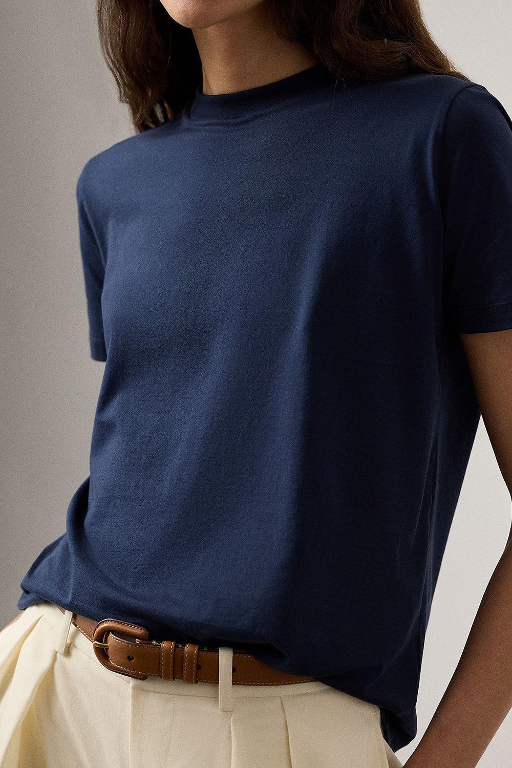 Hallie Cotton Jersey Tee-BLUE-XS-CLOTHINGTOPT-SHIRT-RALPH LAUREN