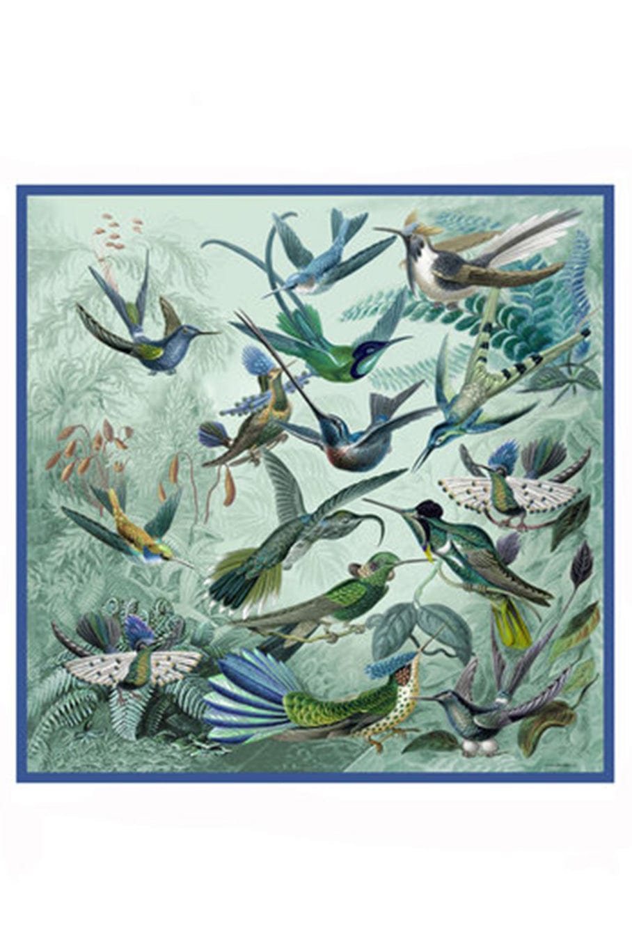 RANI ARABELLA-Humming Birds Scarf-GREEN