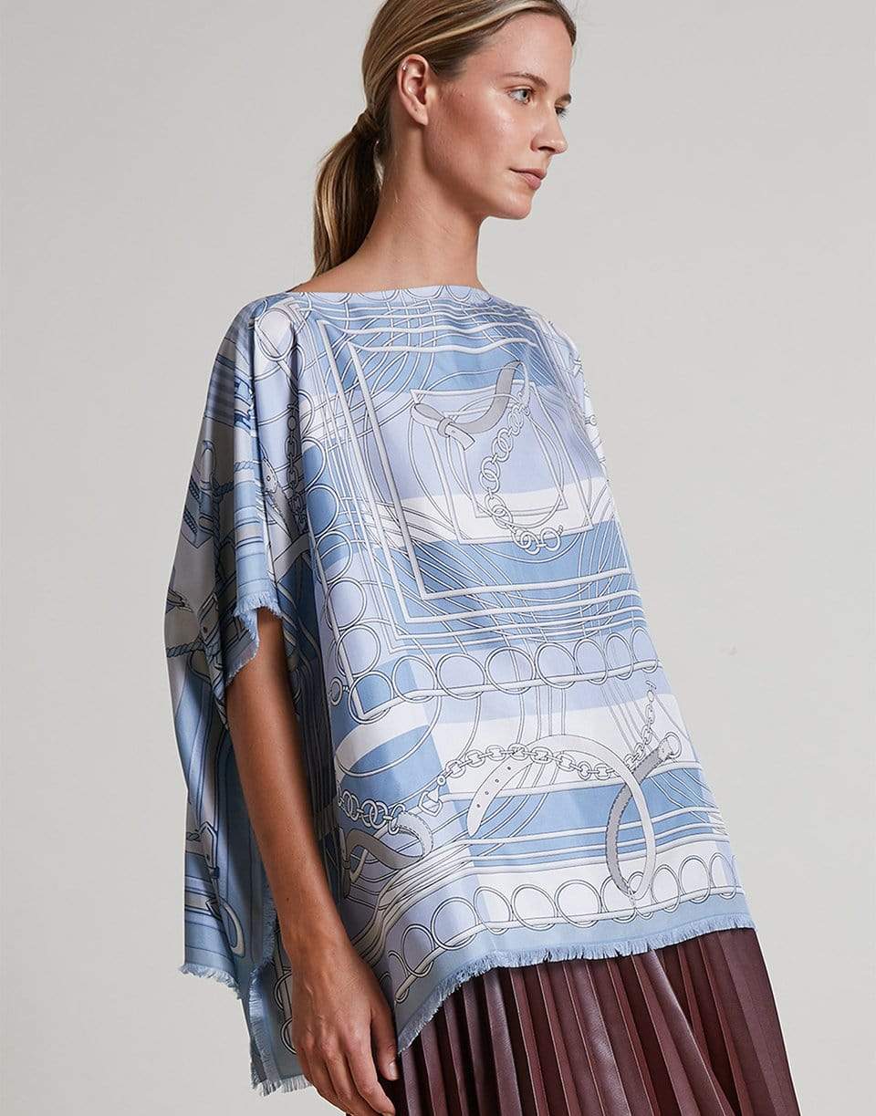 RANI ARABELLA-Reversible Printed Silk Top-LIGHTBLU