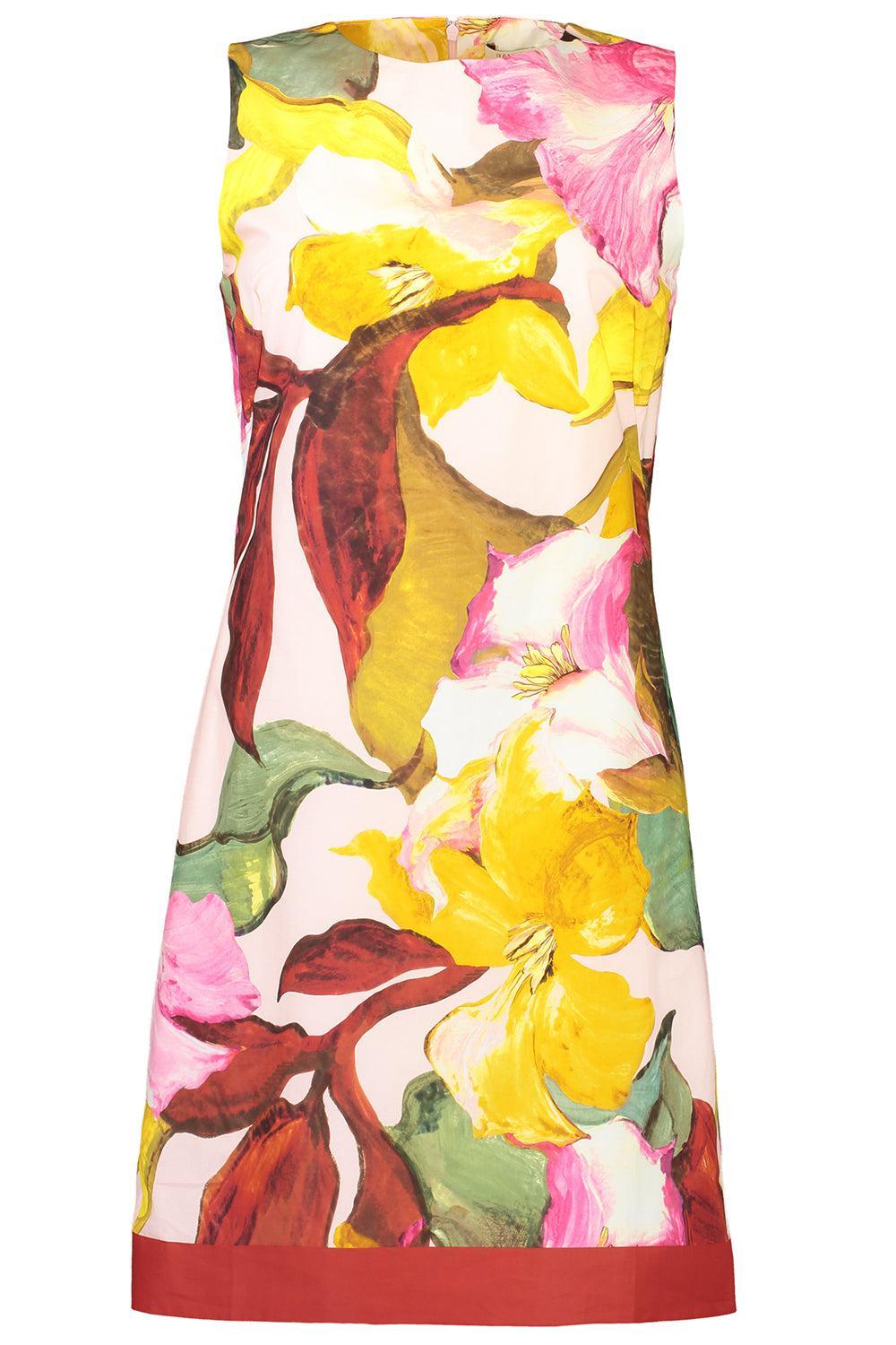 Floral Sleeveless Dress - Bergamo Print Pink-BRG PNK-XS-CLOTHINGDRESSCASUAL-RANI ARABELLA