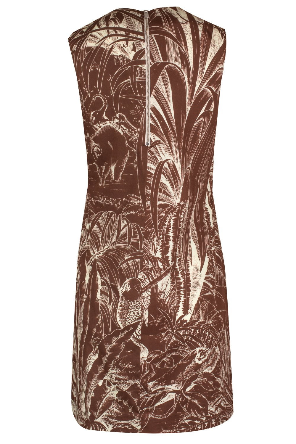 RANI ARABELLA-Printed Sleeveless Dress - Chocolate-