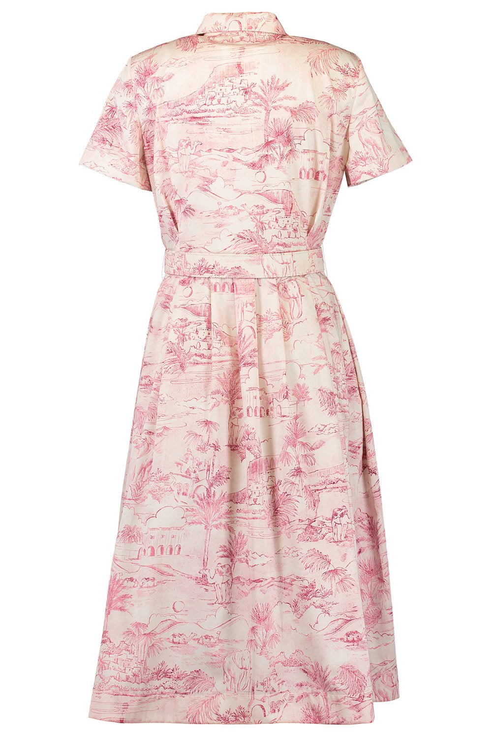 RANI ARABELLA-Printed Waist Belt Dress-