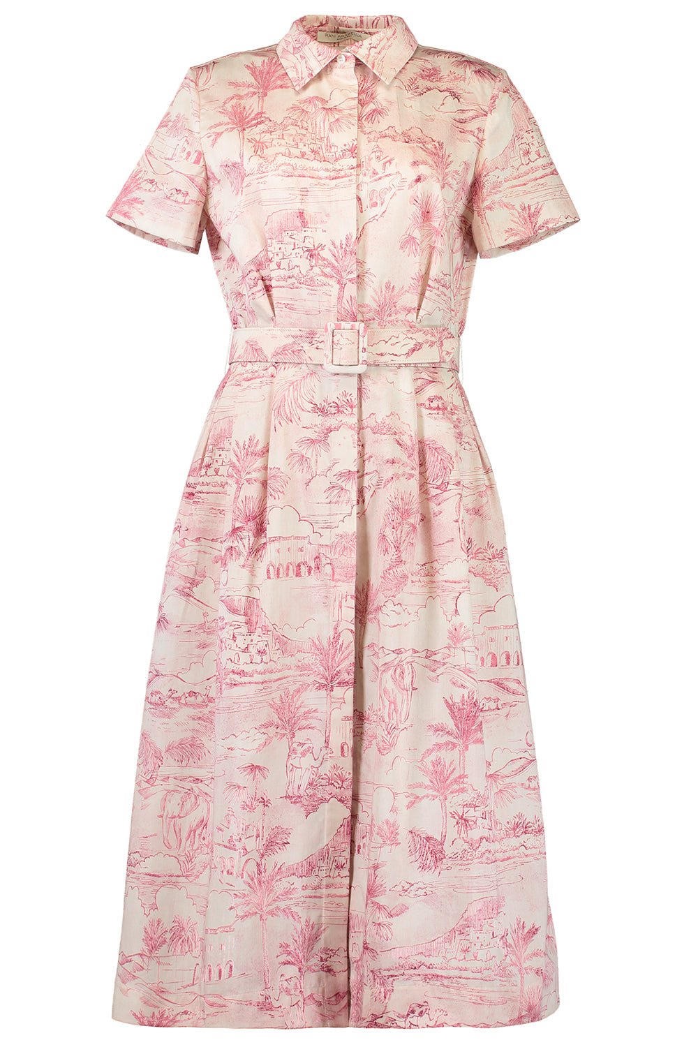 RANI ARABELLA-Printed Waist Belt Dress-