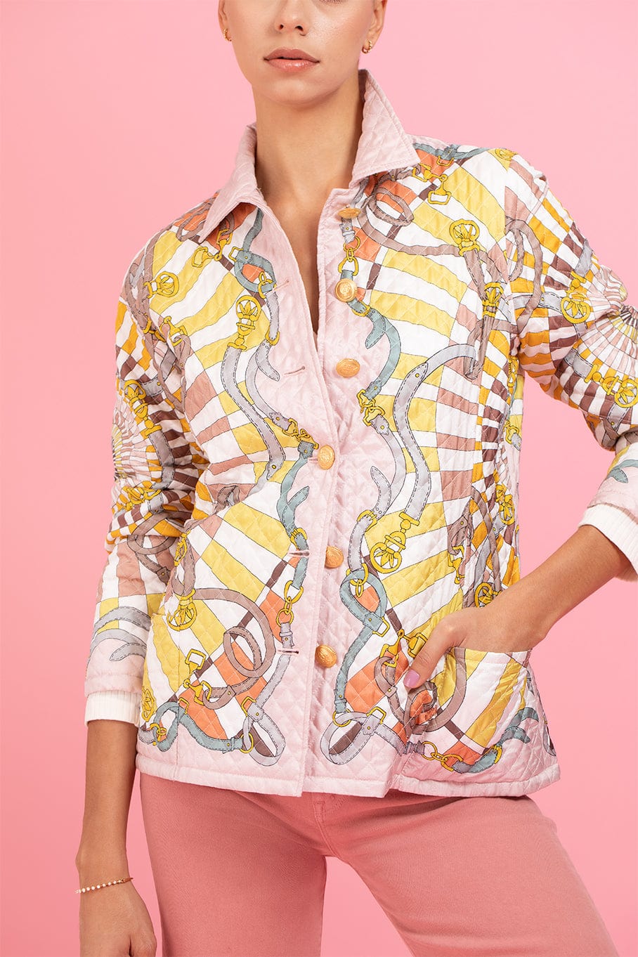 RANI ARABELLA-Quilted Silk Jacket-