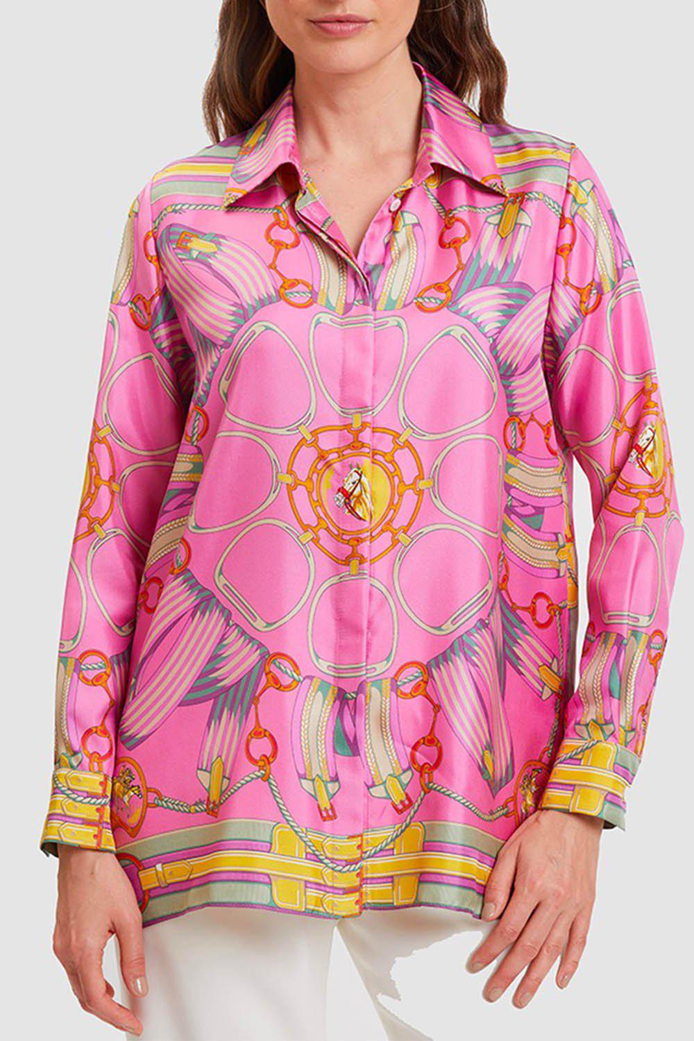RANI ARABELLA-Printed Soft Shirt - Flamingo-