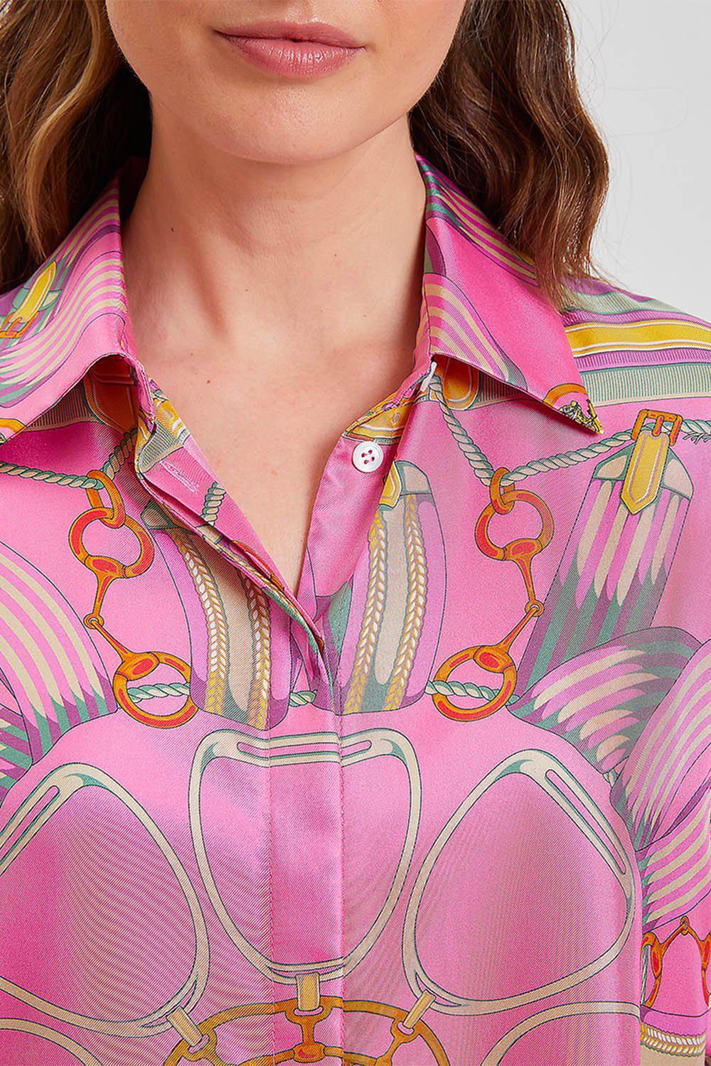 RANI ARABELLA-Printed Soft Shirt - Flamingo-
