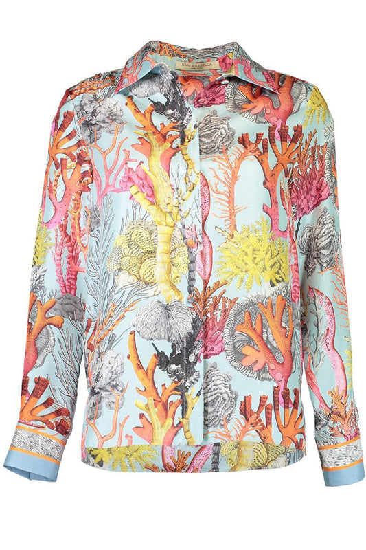 Straight Cut Collar Shirt-TURQ-XS-CLOTHINGTOPBLOUSE-RANI ARABELLA