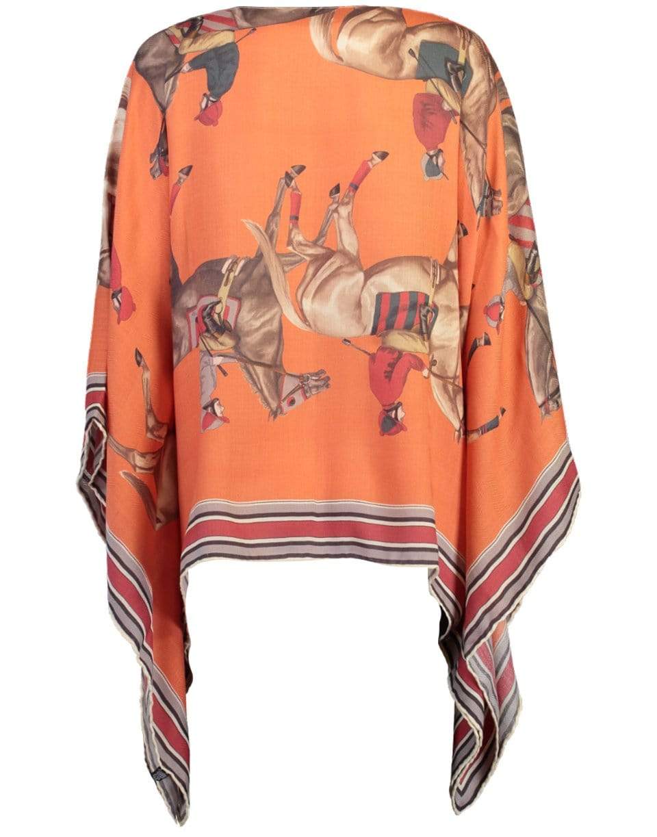 RANI ARABELLA-Cash Polo Print Poncho-TERRA
