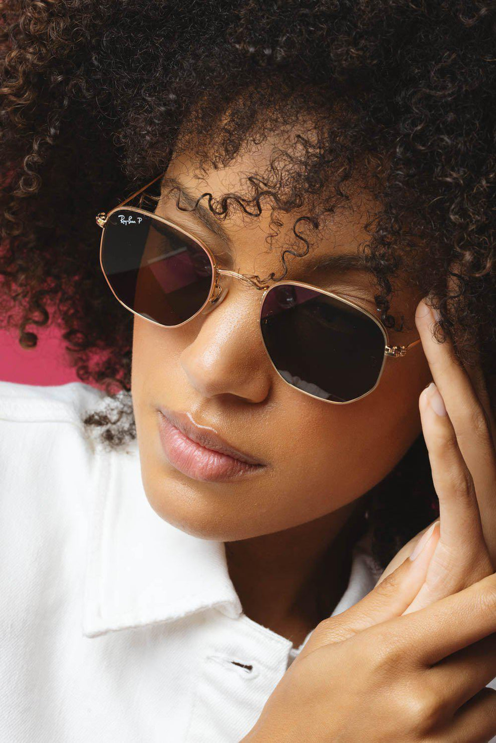Ray-Ban Polarized Hexagonal Sunglasses Ray-Ban Sunglasses, RB3548N HEXAGONAL FLAT LENSES - Macy main image 4